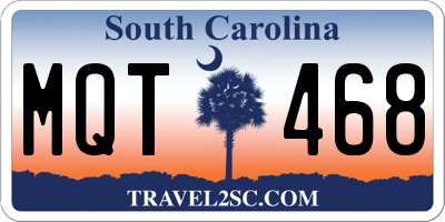 SC license plate MQT468
