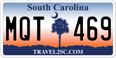 SC license plate MQT469