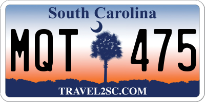 SC license plate MQT475
