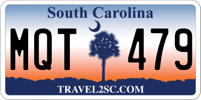 SC license plate MQT479