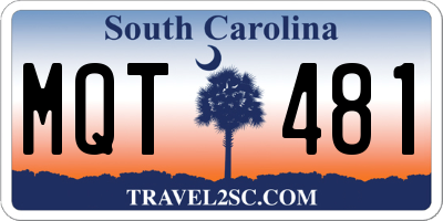 SC license plate MQT481