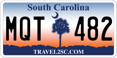 SC license plate MQT482