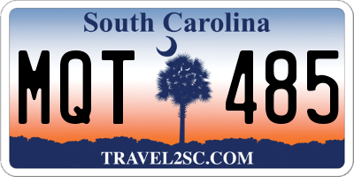 SC license plate MQT485