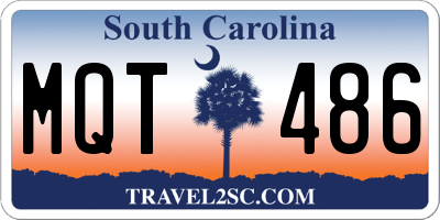 SC license plate MQT486