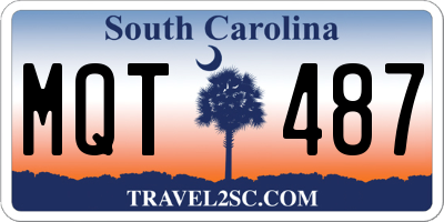 SC license plate MQT487