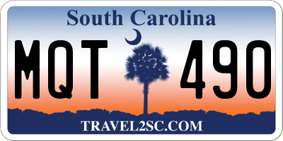 SC license plate MQT490