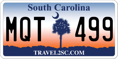 SC license plate MQT499