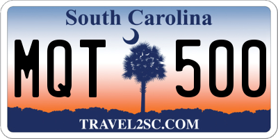 SC license plate MQT500