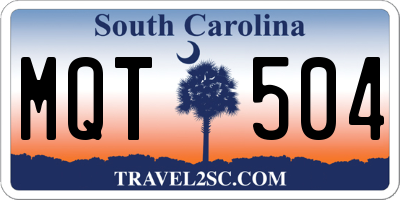 SC license plate MQT504