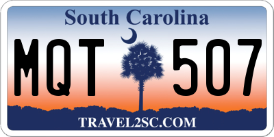 SC license plate MQT507