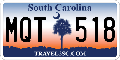 SC license plate MQT518