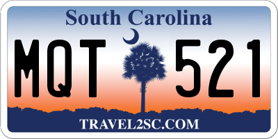 SC license plate MQT521