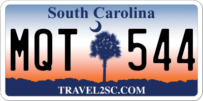 SC license plate MQT544