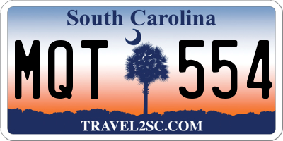 SC license plate MQT554
