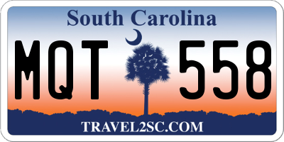 SC license plate MQT558