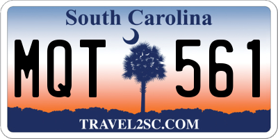 SC license plate MQT561
