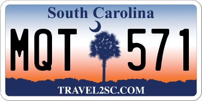 SC license plate MQT571