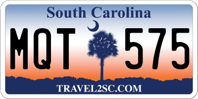 SC license plate MQT575