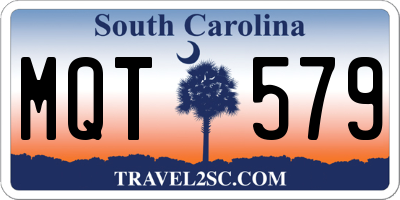SC license plate MQT579