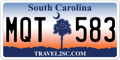 SC license plate MQT583