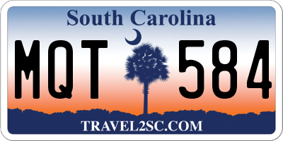 SC license plate MQT584