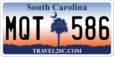 SC license plate MQT586