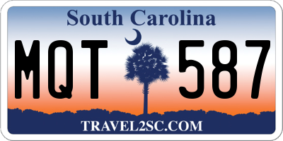 SC license plate MQT587