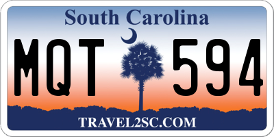 SC license plate MQT594