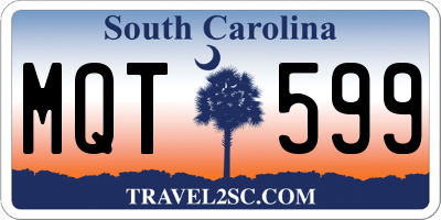 SC license plate MQT599