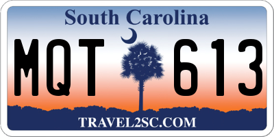 SC license plate MQT613