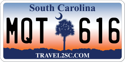 SC license plate MQT616