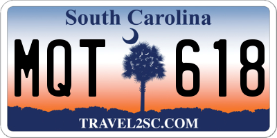 SC license plate MQT618
