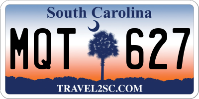 SC license plate MQT627