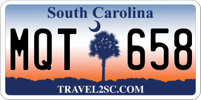 SC license plate MQT658