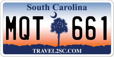 SC license plate MQT661