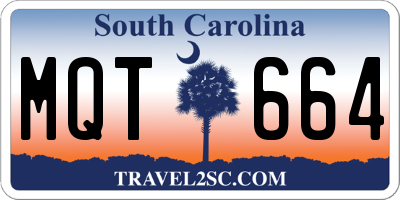 SC license plate MQT664