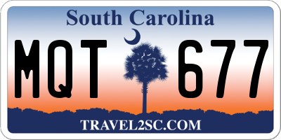 SC license plate MQT677