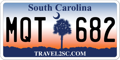 SC license plate MQT682