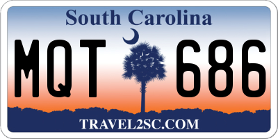 SC license plate MQT686