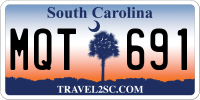 SC license plate MQT691