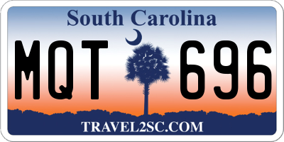 SC license plate MQT696