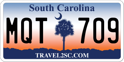SC license plate MQT709