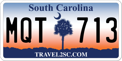 SC license plate MQT713