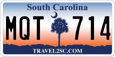 SC license plate MQT714