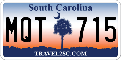 SC license plate MQT715