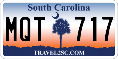 SC license plate MQT717