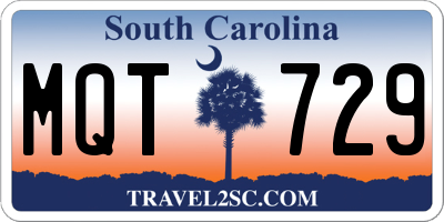 SC license plate MQT729