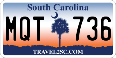 SC license plate MQT736