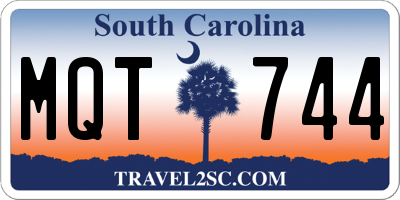 SC license plate MQT744