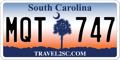 SC license plate MQT747
